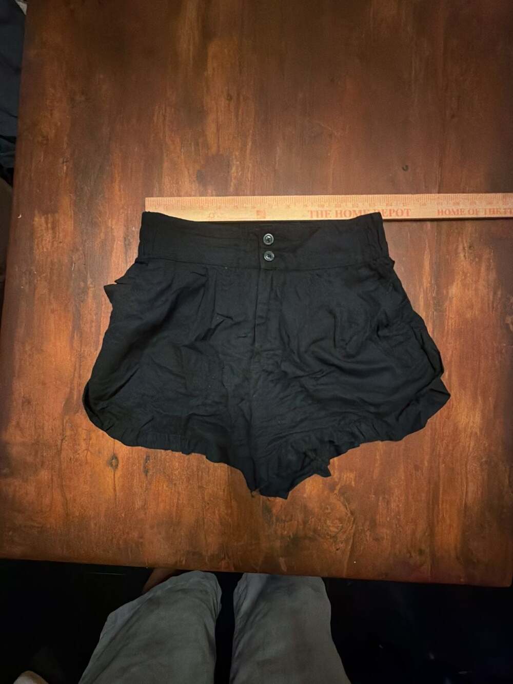 Who What Wear Black High-Waisted Ruffle Shorts Size 2
